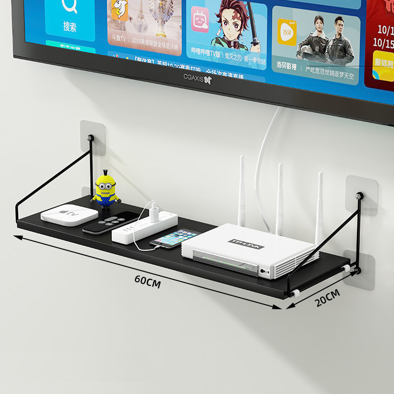 Picture of Cross-Border Wholesale Router Storage Rack for Tv Set-Top Boxes, Wall-Mounted Wifi Storage Rack Without Drilling