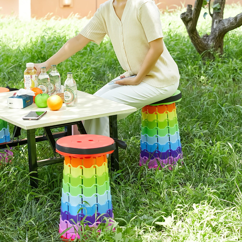 Picture of Outdoor Folding Stool Is Lightweight and Convenient, Telescopic Stool Is Easy to Carry, Outdoor Camping Stool Supports Cross-Border Spot Supply
