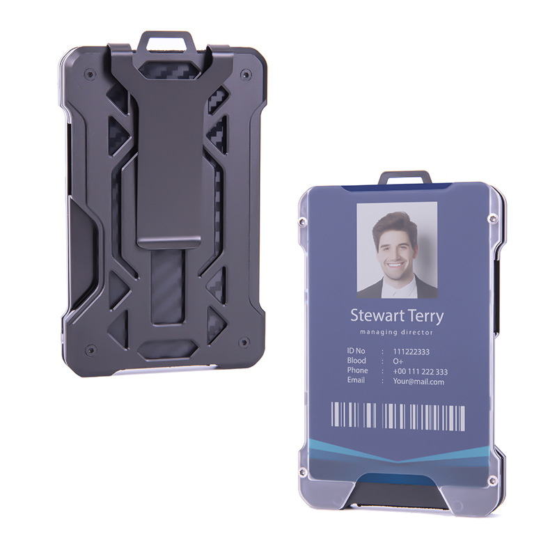 Picture of Foreign Trade Hot Model Tulas Employee Work Card Holder Aluminum Alloy Credit Card Box Work Badge Protective Cover