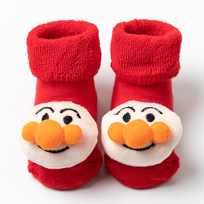 Picture of Newborn baby baby terry socks autumn and winter thick non-slip Christmas socks toddler red floor socks wholesale