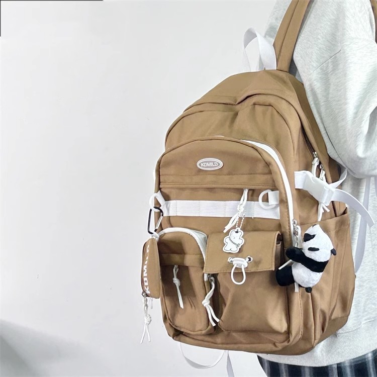 Picture of Korean-style Retro Tooling College Student Schoolbag Senior high school Junior High School Student Simple All-match Backpack Large Capacity Backpack for Men and Women