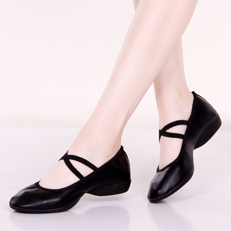 Picture of Purple Rice Snow Square Dance Shoes Dance Shoes Beef Tendons Soft Bottom Dance Shoes Women's Casual Shoes Exercise Shoes Taiji Shoes