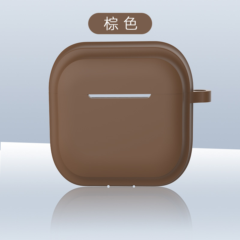 Picture of Simple Pure Color Belt Pendant Suitable for Airpods4 Protective Case Apple 1/2 Silicone Headphone Case with Lanyard Source