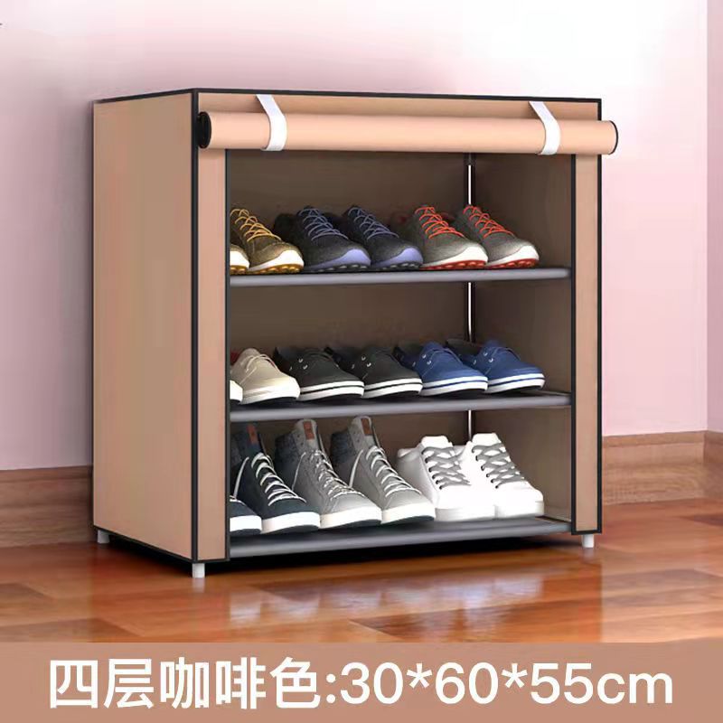 Picture of Simple Shoe Rack Multi-layer Steel Pipe Assembly Dustproof Shoe Cabinet Student Dormitory Home Storage Cabinet Economical Shoe Cabinet Shoe Rack