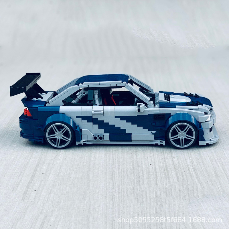 Picture of MOC compatible Lego BMW car blocks Need for Speed toy 59003 E46 M3 GTR sports car racing