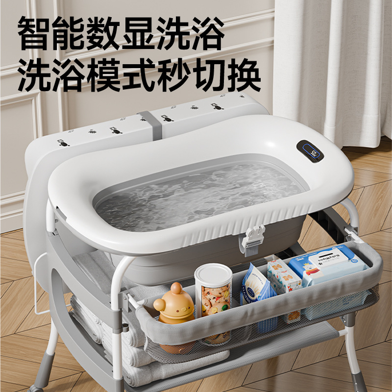 Picture of Two-In-One Diaper Table, Baby Care Table, Newborn Diaper Changing Table, Massage and Touch Baby Multi-Functional Foldable