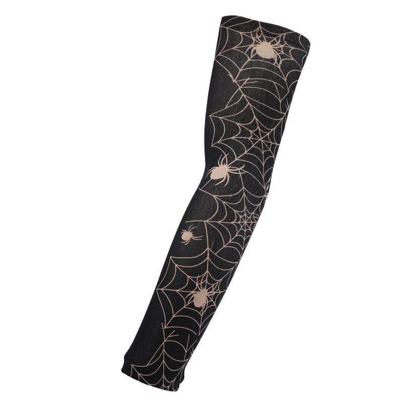 Picture of Outdoor Sleeve Tattoo Sleeve Seamless Men's and Women's Flower Arm Riding Sunscreen Sleeve Tattoo Arm Gifts