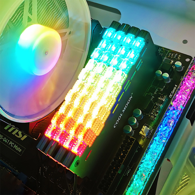 Picture of Cool Moon Ra-2 Dragon Armor Memory Radiator 5V Argb Divine Light Synchronization Symphony Memory Bar Vest Luminous Shell