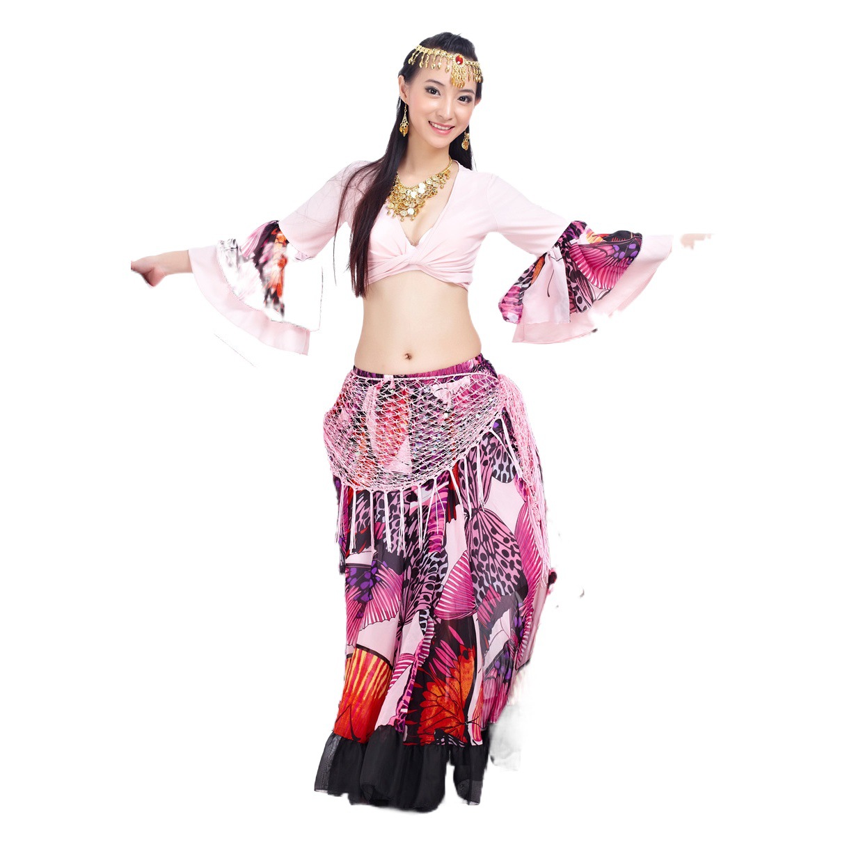 Big flower skirt suit 720 degree belly dance professional skirt charm 23 meters big skirt source factory outlet