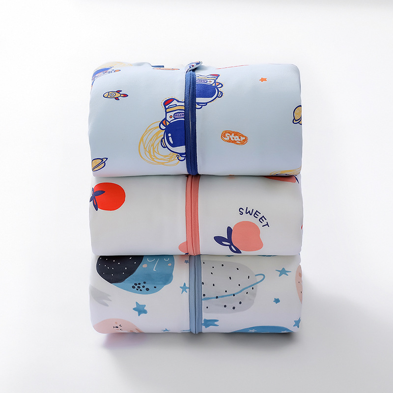 Picture of New Spring & Fall Infant Cotton One-Piece Harem Cartoon Double-Layer Split-Leg Sleeping Bag Split-Leg Baby Anti-Kick Home Children's Clothing