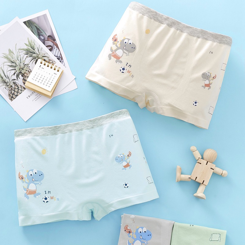 Picture of 5 Pack Seamless Pure Modé Cotton Large Children's Underwear Men's Tight Sai Cotton Boxer Shorts Little Boy Baby Children's Pants