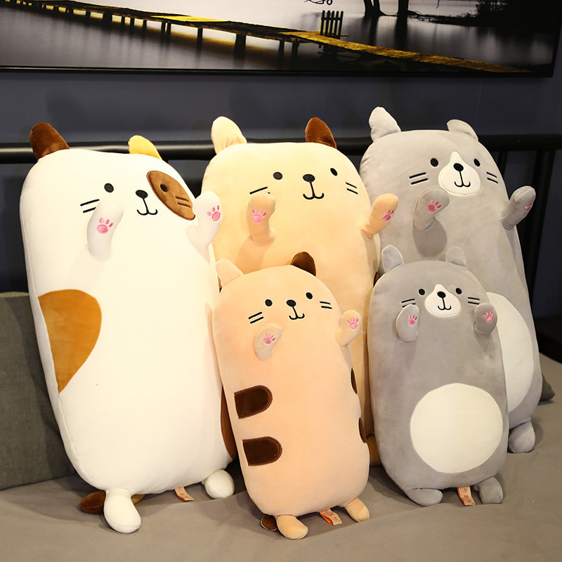 Picture of Wholesale creative Two-beard cat long pillow doll a generation of hair