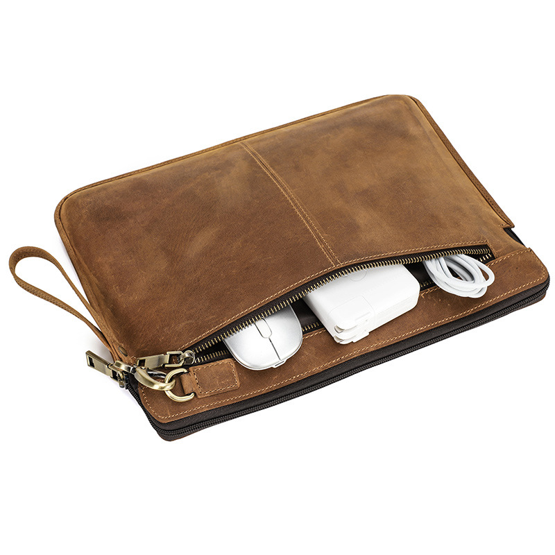 Picture of Suitable for new macbookpro14 protective case genuine leather apple laptop cowhide liner bag wholesale