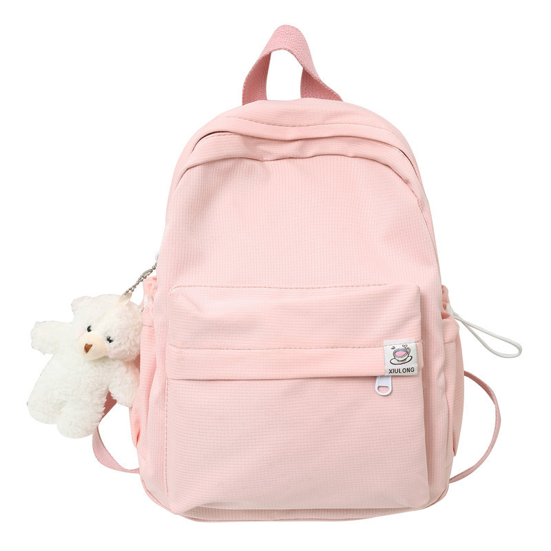 Picture of 2023 new candy color student schoolbag Japanese style fresh Girl backpack personality all-match simple solid color backpack