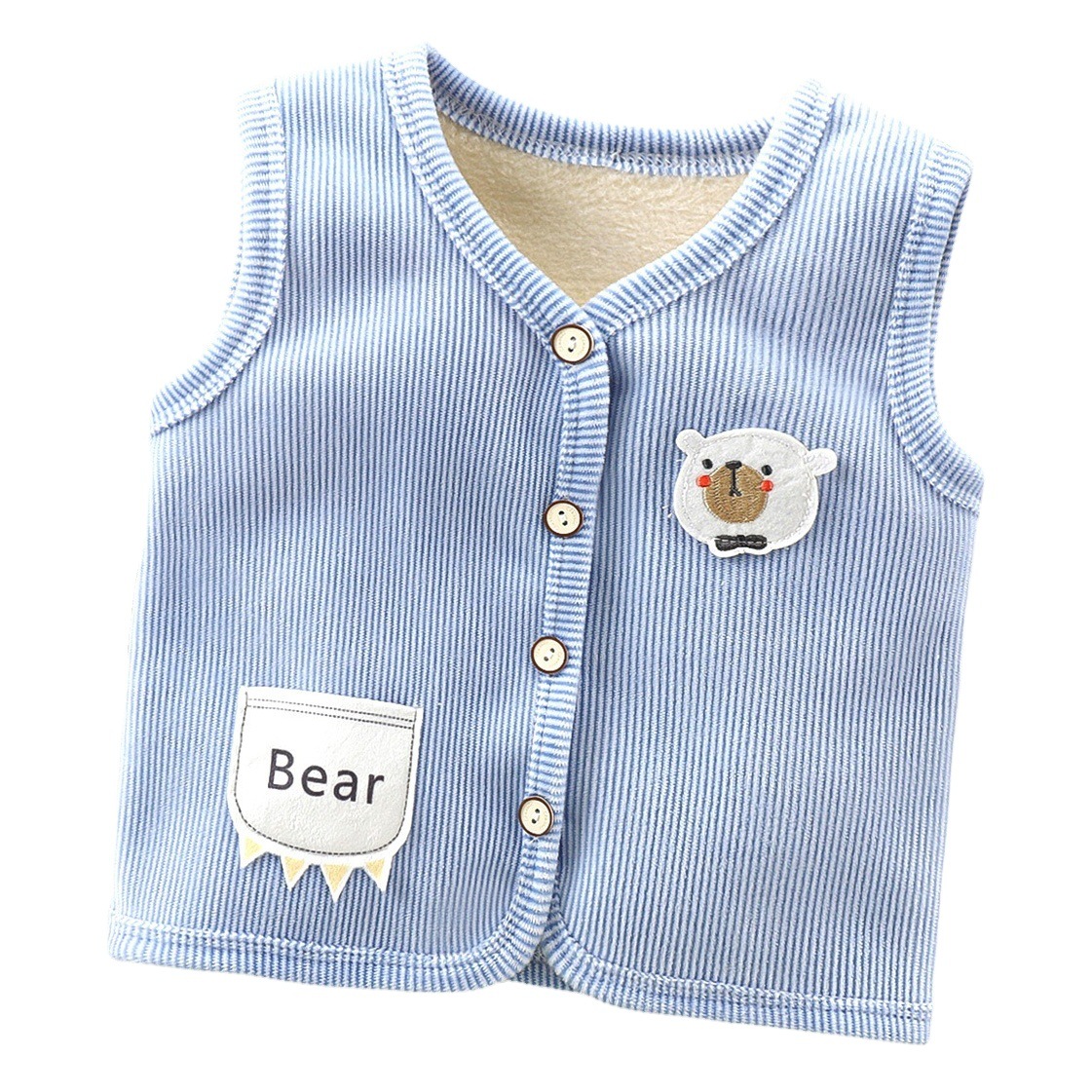Baby's Vest Spring and Autumn Outfit Children's Double-Sided Top Boys' Newborn Vest Baby's Waistcoat Girls' Fashionable Style