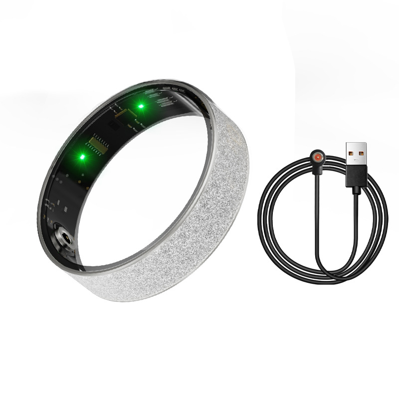 Picture of V3 Cross-border Frosted Smart Ring European and American Simple Couple Heart Rate Blood Oxygen Sleep Meter Step Emotion Detector Bracelet