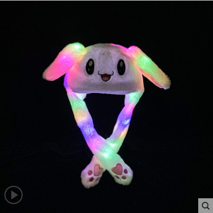 Picture of Shake the sound with the moving rabbit ears hat Net red cute airbag hat a pinch long ears moving rabbit hat