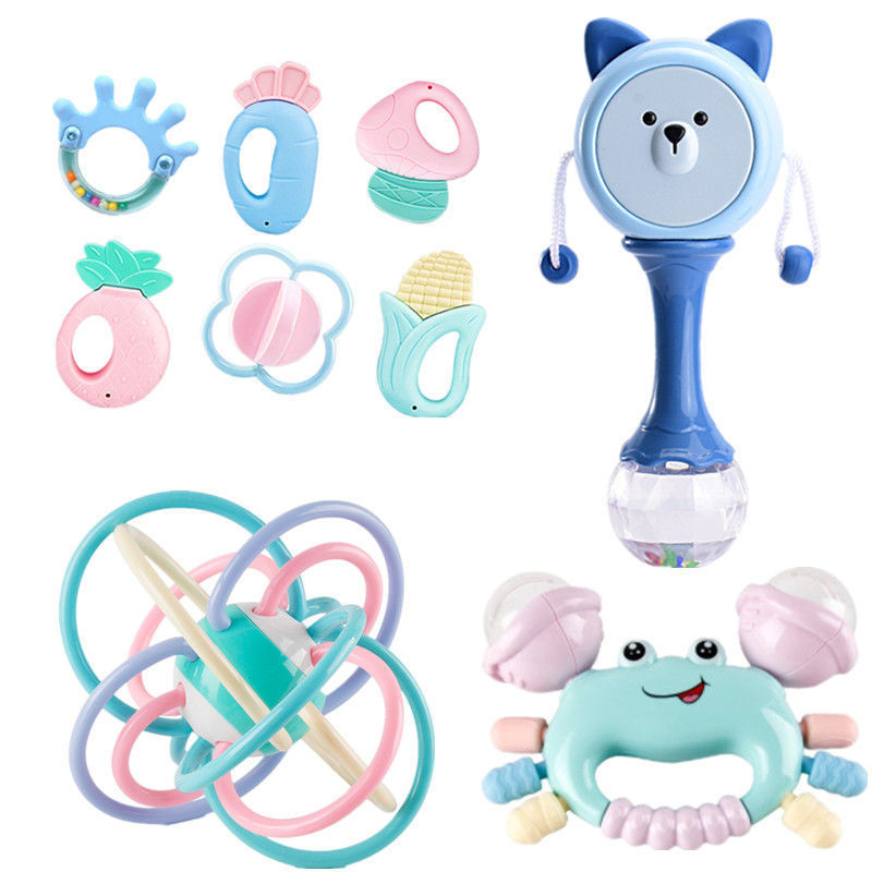 Picture of Hand Rattle Baby Toy 0-1 Year Old Tooth Gel Boiled Baby Newborn Rattle Early Education Children Soothing Early Education