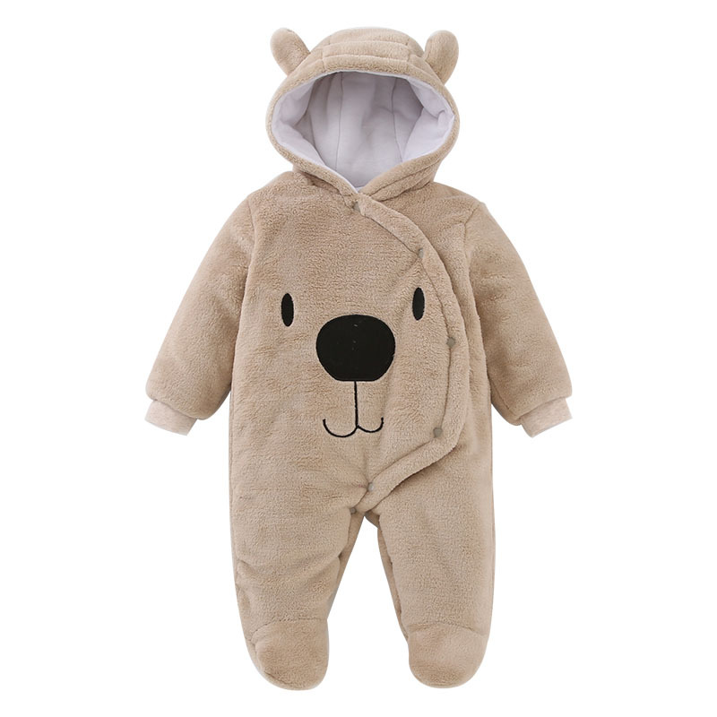 Picture of Juntai baby clothes autumn and winter warm padded newborn flannel baby jumpsuit children's climbing pajamas