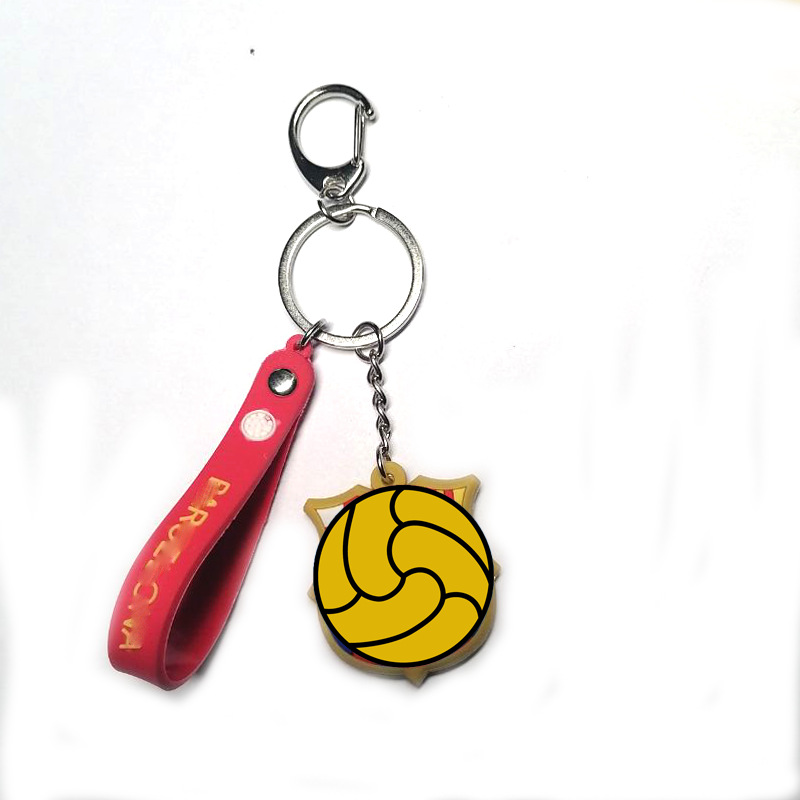 Picture of Real Madrid Atletico Paris Juventus AC inter Roman double-sided ball mark PVC Keychain D-shaped pendant fan gift supplies