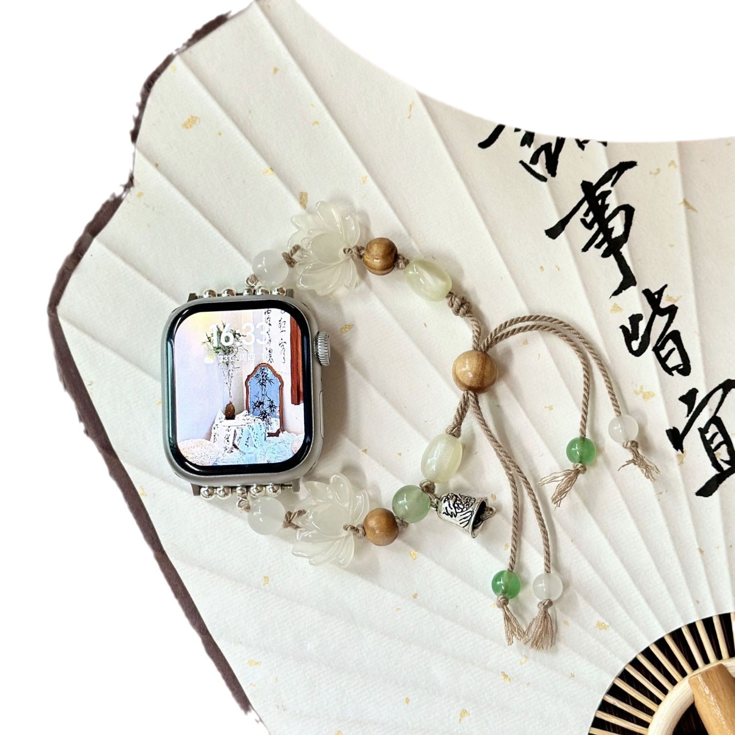 Picture of New Chinese Lotus Pearl Braided Rope Iwatch Strap for S9 Apple Strap applewatch7865se