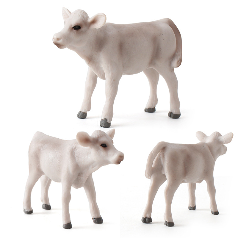 Picture of Children's solid simulation animal model cow cattle ranch solid poultry static toy ornaments