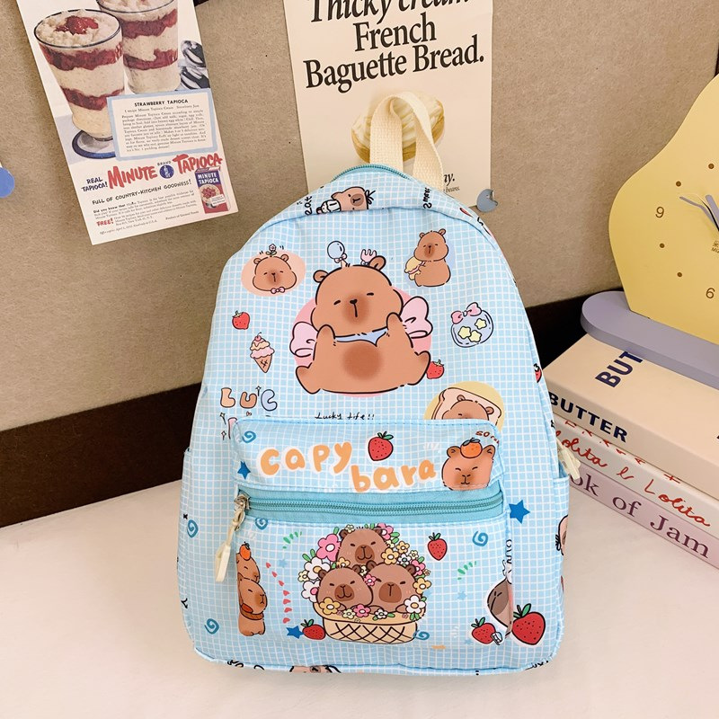 Picture of Cartoon Cute Large Capacity Kindergarten Backpack Children's Schoolbag Primary School Student Cartoon Bear Print Nylon Backpack