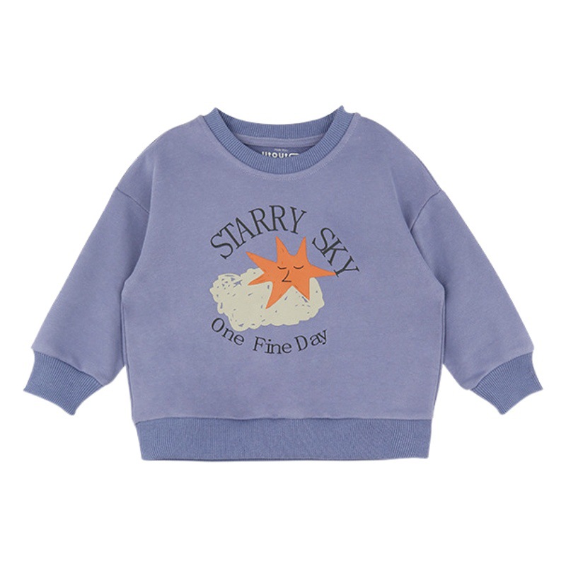 Girls' Thin Spring and Autumn Sweatshirt 2022 New Children's Pullover Top Children's Western Style Spring Girl's Clothes