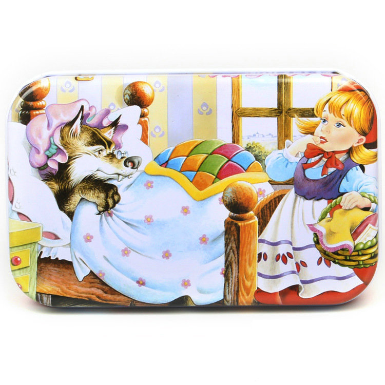 Picture of 60 pieces iron box puzzle children's educational kindergarten early education cartoon wooden puzzle toy generation