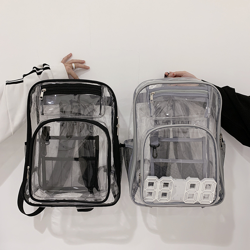 Picture of Cross-border explosions transparent backpack Amazon wholesale export waterproof PVC bag large capacity [selling]]