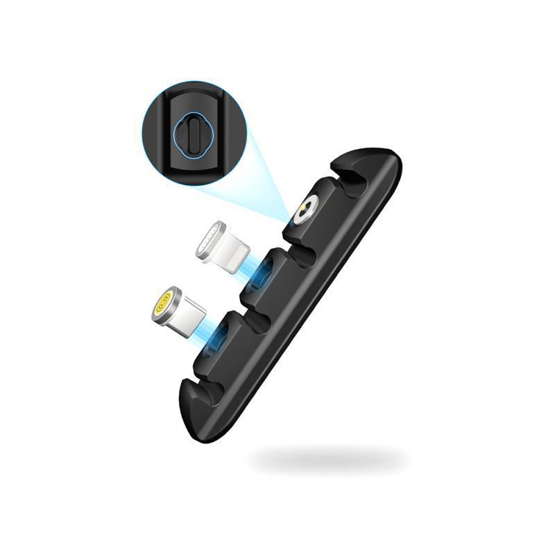 Picture of Simple Style Solid Color Data Cable Organizer Charging Cable Multi-Purpose Organizer Stickable Mouse Clamp Solver