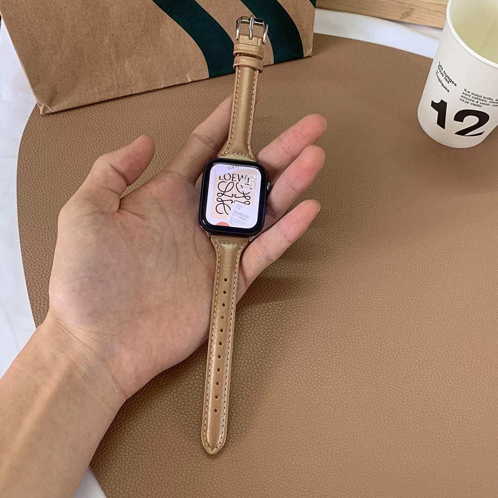 Picture of For Apple Watch Small Waist Leather Strap Apple iwatch109876SE Thin Strap Shrink Simple