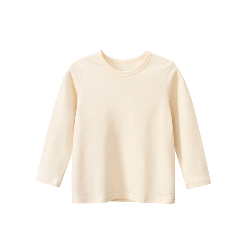 Picture of 27Kids Brand Kidsren's Clothing Autum 2024 Boys' Long-Sleeved T-Shirts Pure Color Advertising Shirts Kidsren's Clothes One Piece Delivery