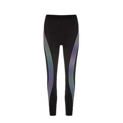 Picture of Spot supply new wish European and American streamer digital printing striped tight high waist sports yoga leggings