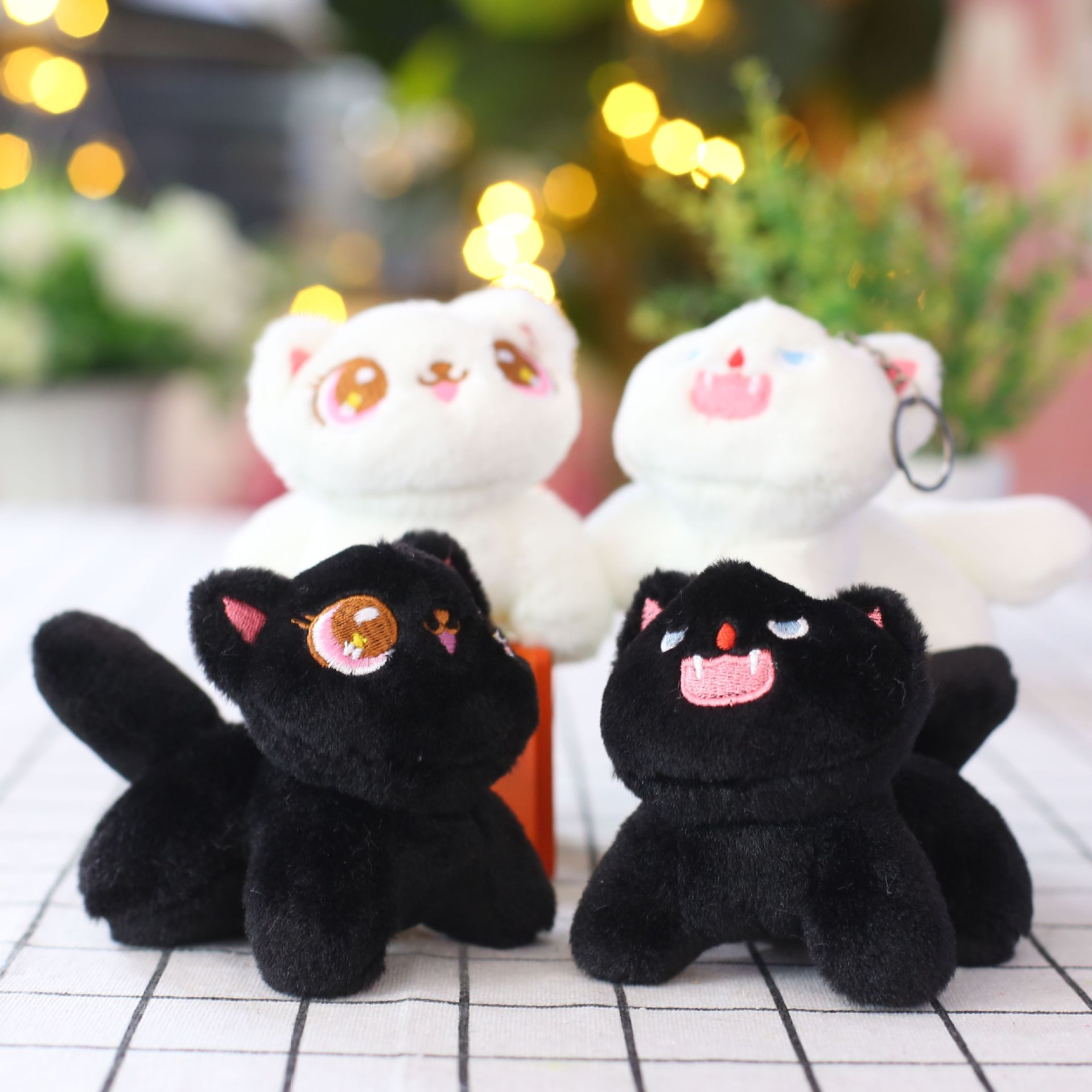Picture of Cute Lucifer Kitten Mouse Pendant Plush Toy Doll Bag Pendant Doll Keychain Grasp