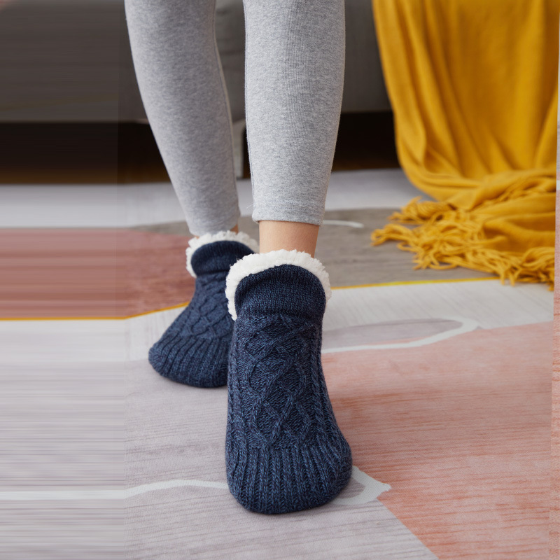 Picture of Children's floor socks fleece-lined thick socks winter warm autumn and winter girls baby non-slip coral fleece indoor socks