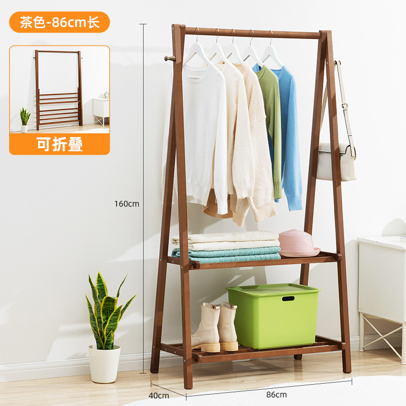 Picture of Coat Rack Floor Hanger Household Hanger Hanging Clothes Floor Rack Bedroom Vertical Simple Rack Hanger