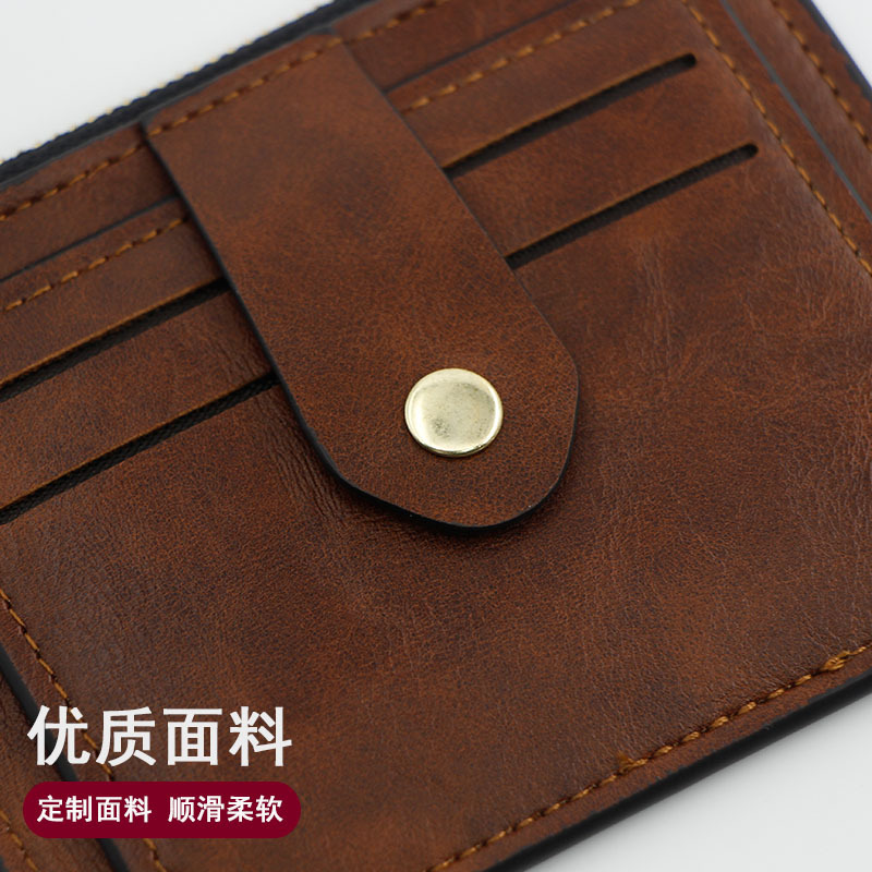 Picture of Compact Buckle Small Card Holder Women's Wallet Short Ultra-Thin Mini Driver's License Card Holder Multi-Function Card Slot Credit Card Holder