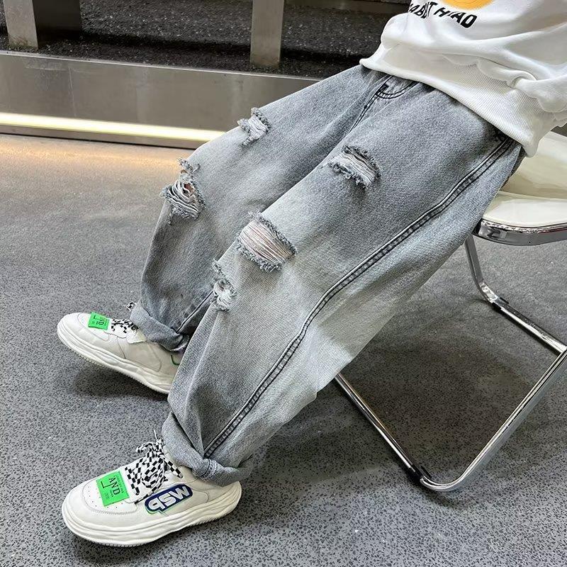 Children's Wear Boy's Summer Pants Anti-mosquito Pants 2023 New Children's Summer Thin Summer Middle and Large Children's Jeans Trendy