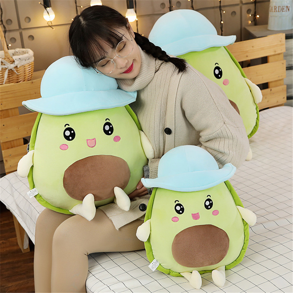 Picture of Down Cotton Hooded Avocado Doll Pillow Plush Toy Fruit Rag Doll