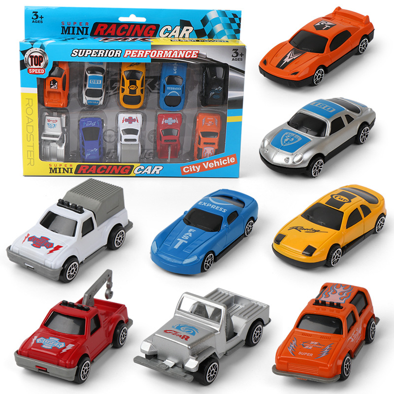 Picture of Children's toy car suit boy back to force sliding car military tank armored vehicle fire truck engineering vehicle
