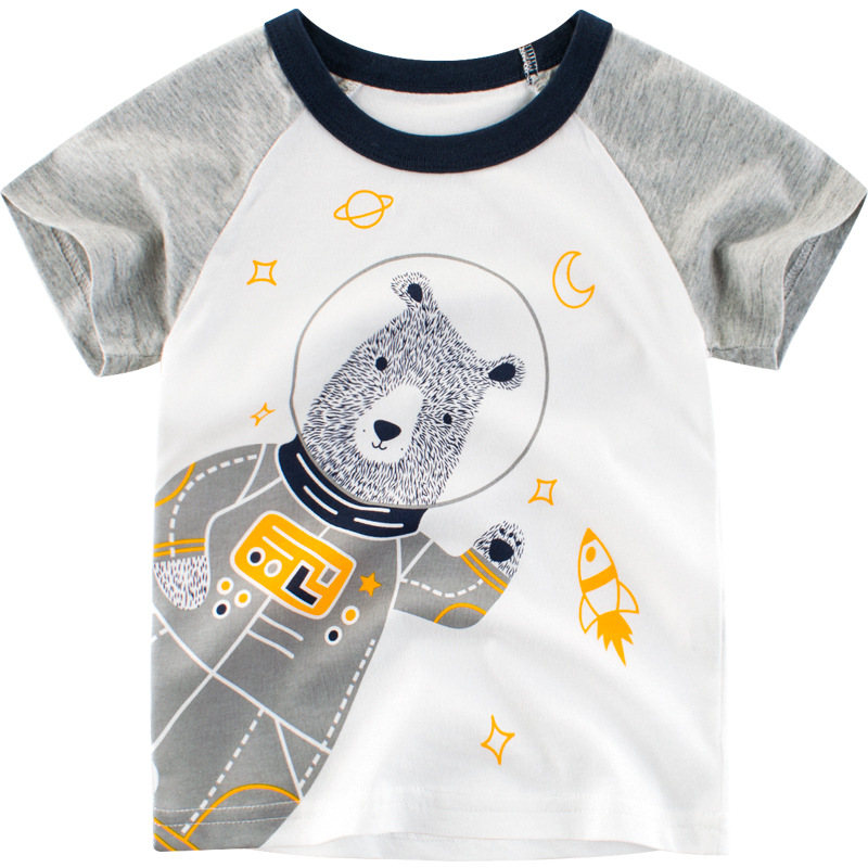 Picture of Ins Kidsren's Clothing New 2025 Summer Kidsren's Short-Sleeved T-Shirts Boys' Clothes Kidsren's Clothing Dropshipping