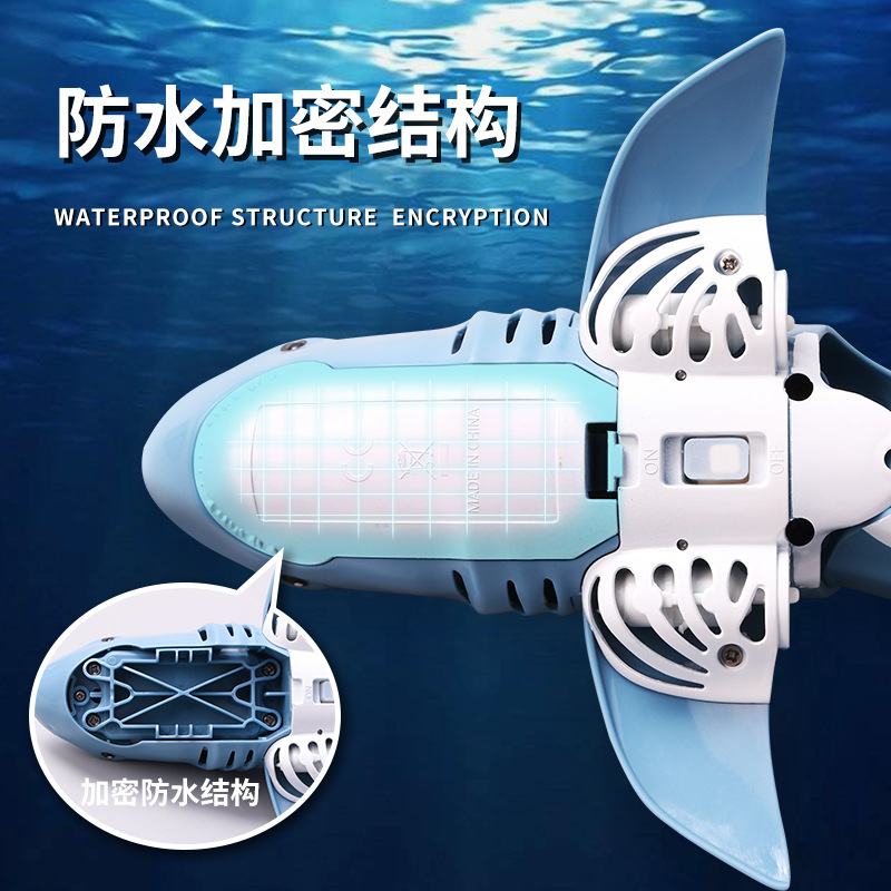 Picture of Cross-Border Remote Control Shark Electric Charging Summer Children's Electric Boat Remote Control Great White Shark Spoof Toy Remote Control Boat