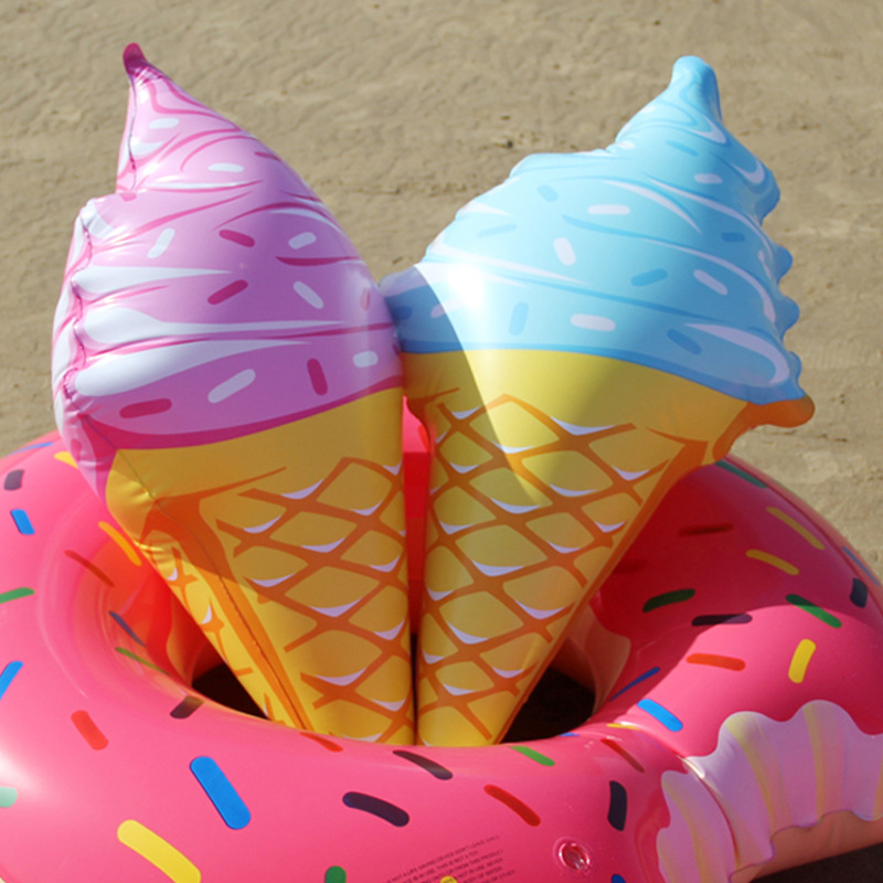 Picture of Wholesale inflatable ice cream water inflatable toy swimming ring European and American star concave shaped artifact swimming ring in stock