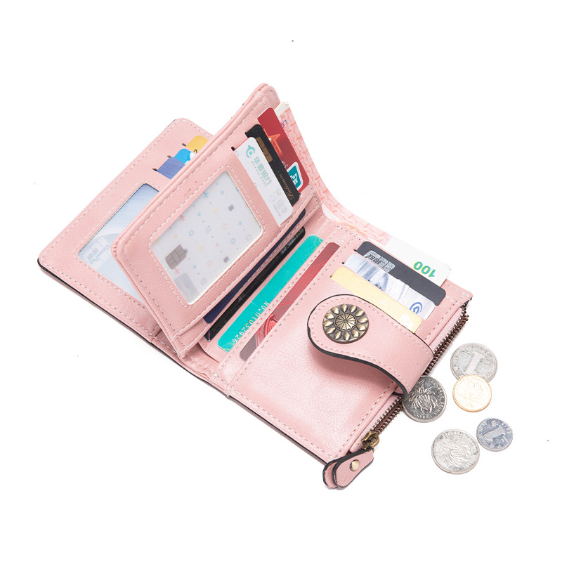 Picture of 2022 New Women's Wallet Women's Short Student Korean Version Multifunctional Mini Coin Purse Driver's License Wallet