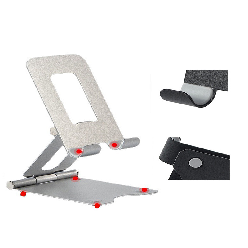 Picture of Metal mobile phone bracket desktop bracket phablet bracket folding adjustment lazy gift support logo can be set