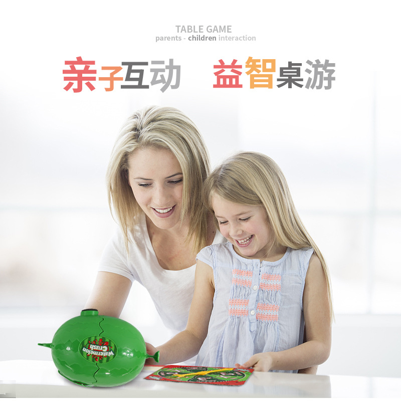 Picture of Cross-border toy trick blasting watermelon water games leisure party parent-child interaction new strange desktop games