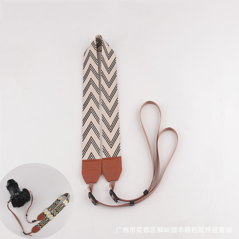 Picture of in stock Camera Shoulder Strap Decompression Camera Strap Hanging Neck Jacquard Camera Strap Various Types Universal Camera Strap
