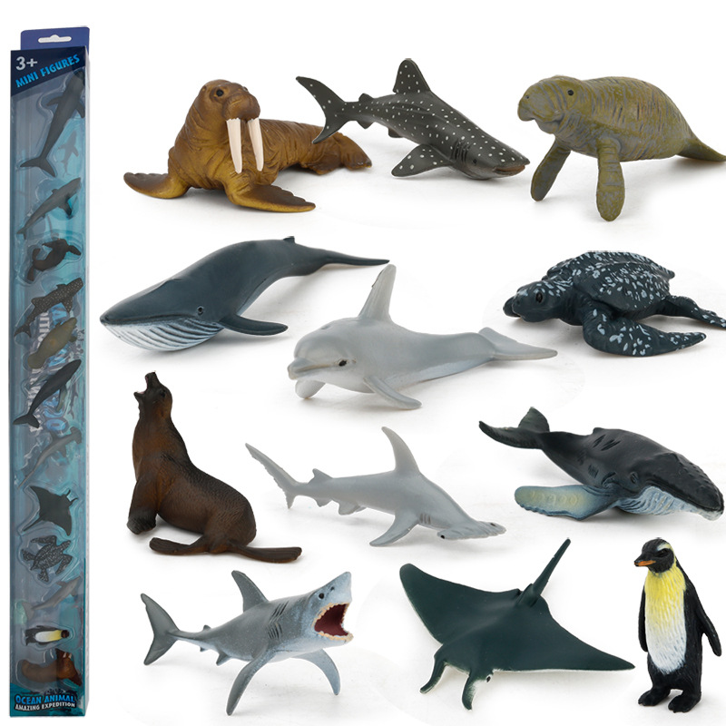 Picture of Popular science toys sand table scene dinosaur marine animal matching knowledge learning card science education cognitive model teaching aids