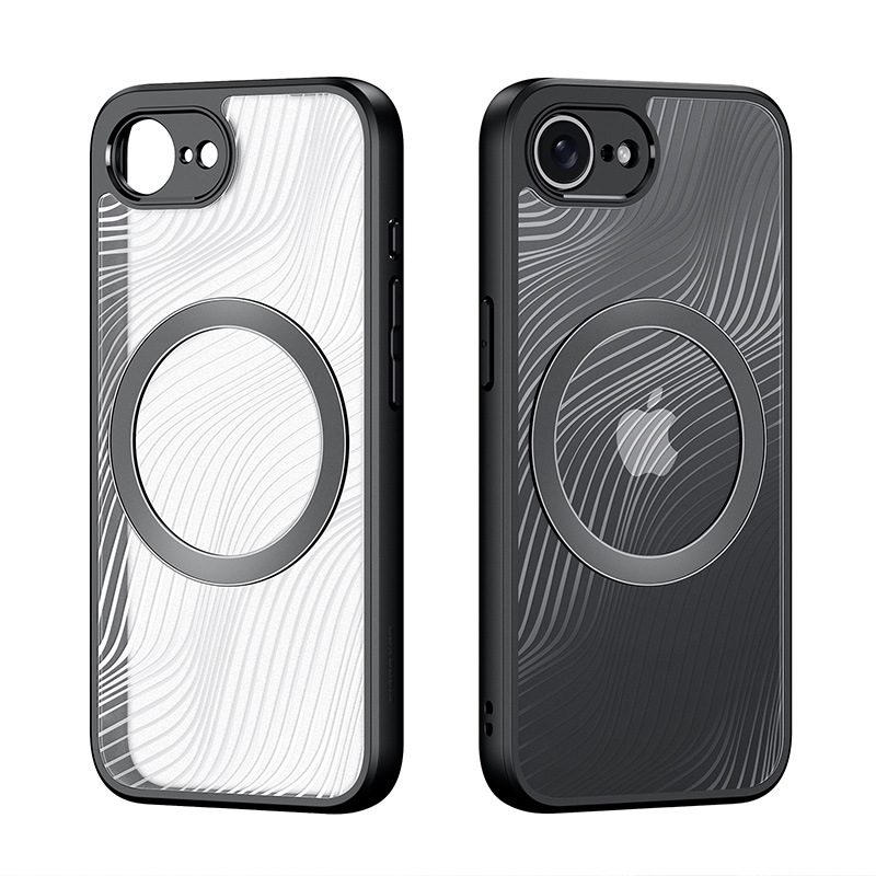 Picture of Suitable for Iphone17Pro Transparent Frosted Mobile Phone Case Wholesale Magsafe Magnetic Apple 17 Stand Back Case